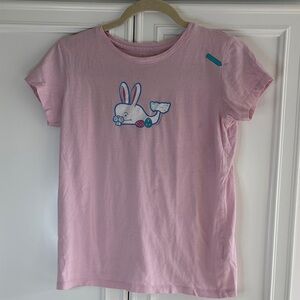 Vineyard Vines Pink Kids T-Shirt with Bunny Design